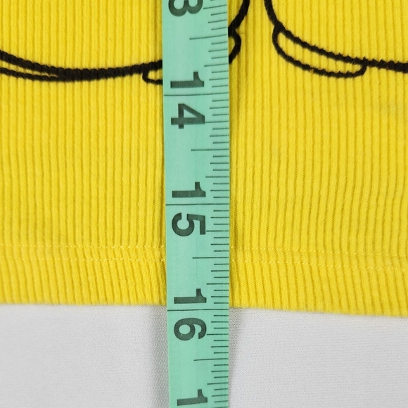 Disney Mickey Mouse Yellow Cropped Tank Top. Sz Medium. - Picture 6 of 7
